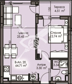 Продава 2-стаен град Бургас Изгрев - [1] 