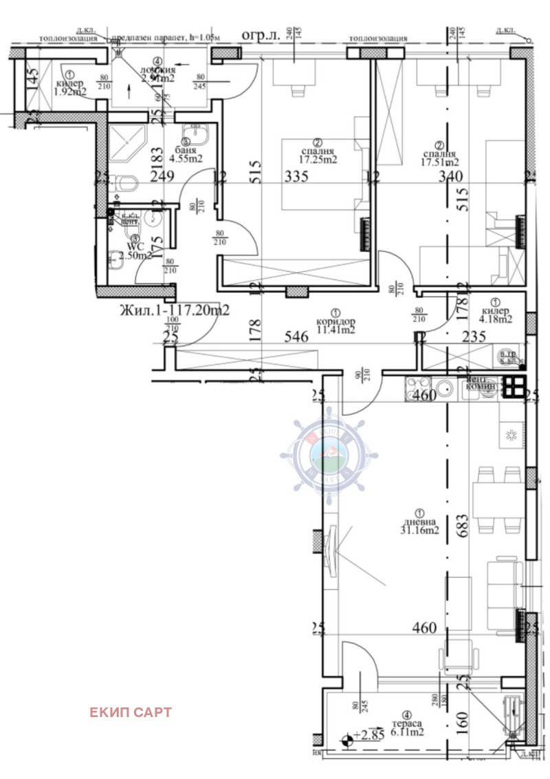 Продава 3-СТАЕН, гр. Варна, Център, снимка 16 - Aпартаменти - 48767869