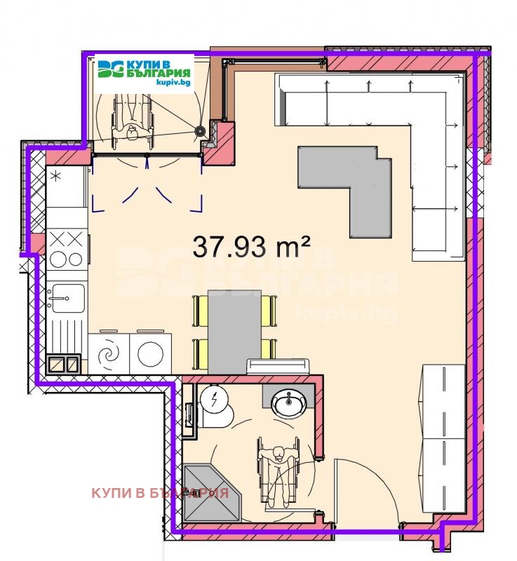 Продава 1-СТАЕН, гр. Варна, Виница, снимка 4 - Апартаменти - 52467452