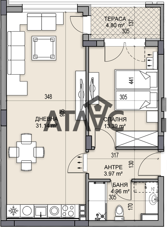 Продава 2-СТАЕН, гр. Пловдив, Гагарин, снимка 3 - Апартаменти - 53557975