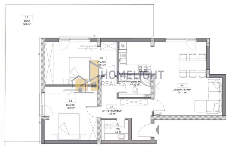 Продава 3-СТАЕН, гр. София, Овча купел, снимка 8 - Aпартаменти - 46948102