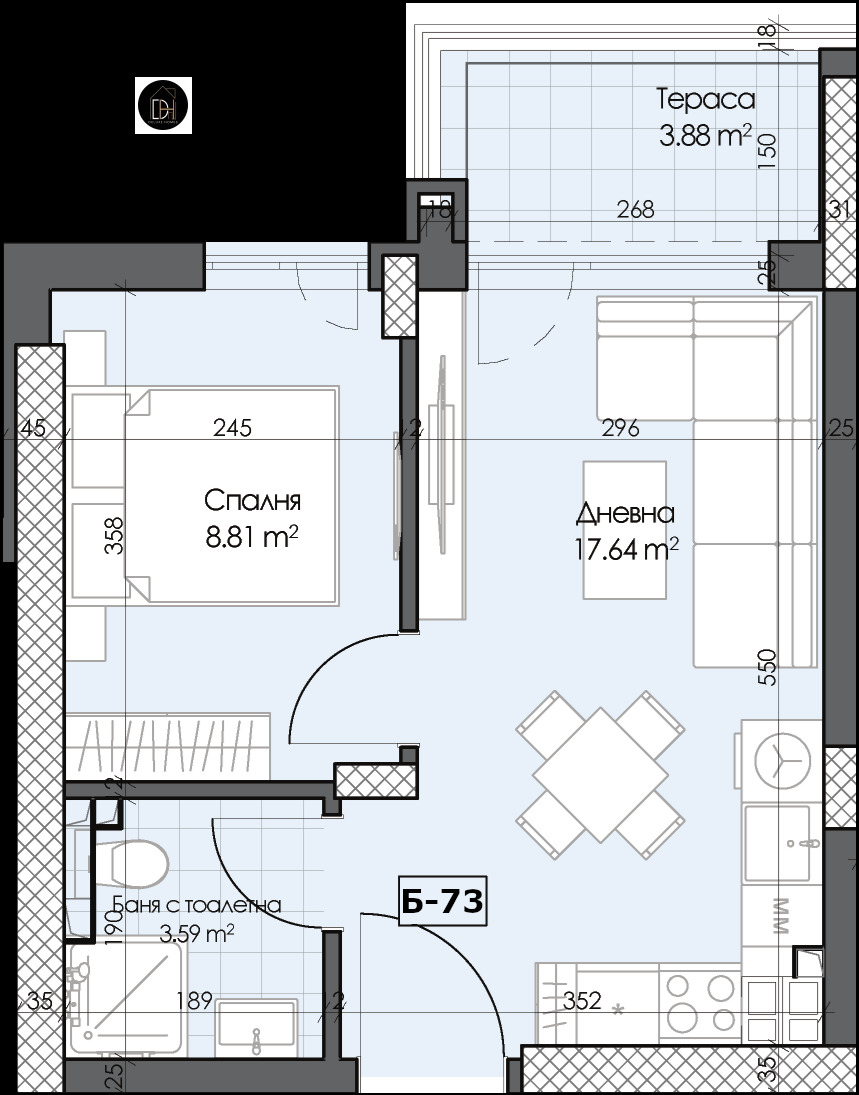 Продава 2-СТАЕН, гр. Пловдив, Гагарин, снимка 2 - Апартаменти - 54038971