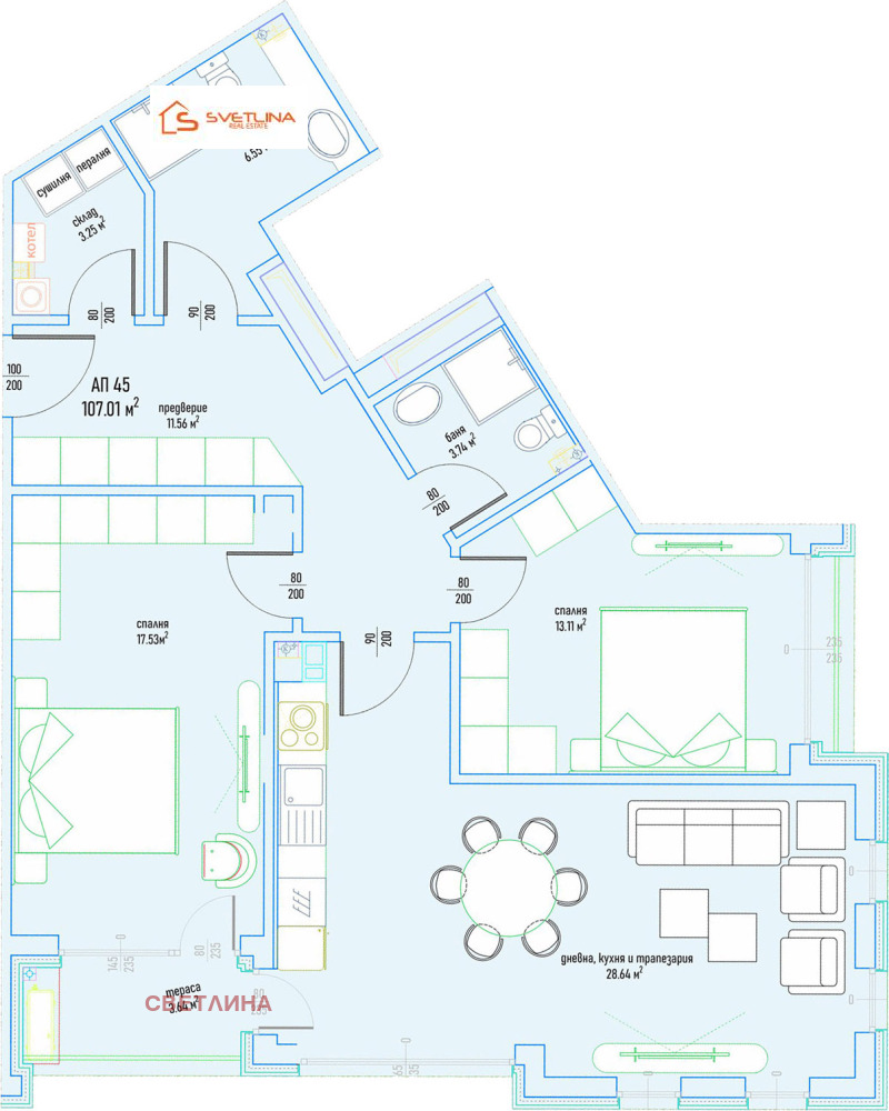 In vendita  2 camere da letto Sofia , Malinova dolina , 130 mq | 14077086 - Immagine [4]