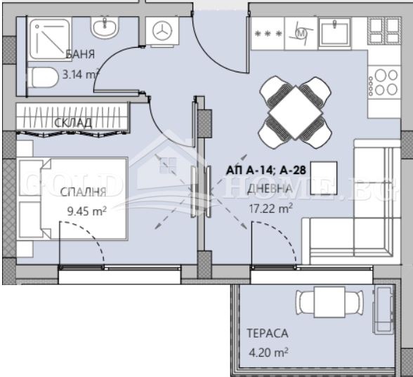 In vendita  1 camera da letto Plovdiv , Ostromila , 48 mq | 30727977 - Immagine [2]