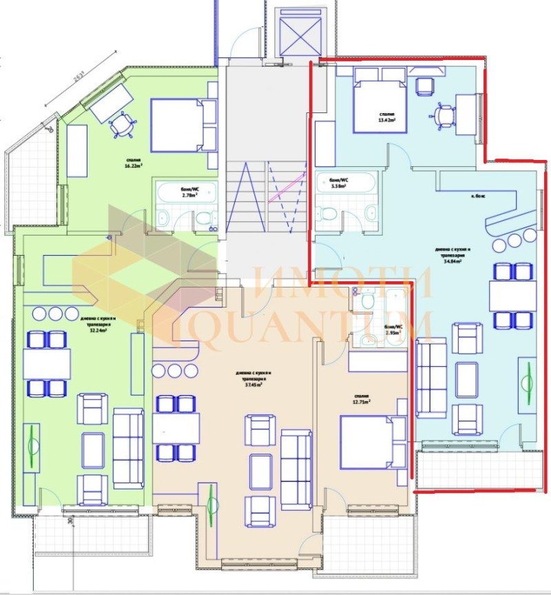 Продаја  1 спаваћа соба Варна , Виница , 74 м2 | 64824940 - слика [3]