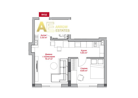 Na prodej  1 ložnice Sofia , Centar , 80 m2 | 30224230 - obraz [3]