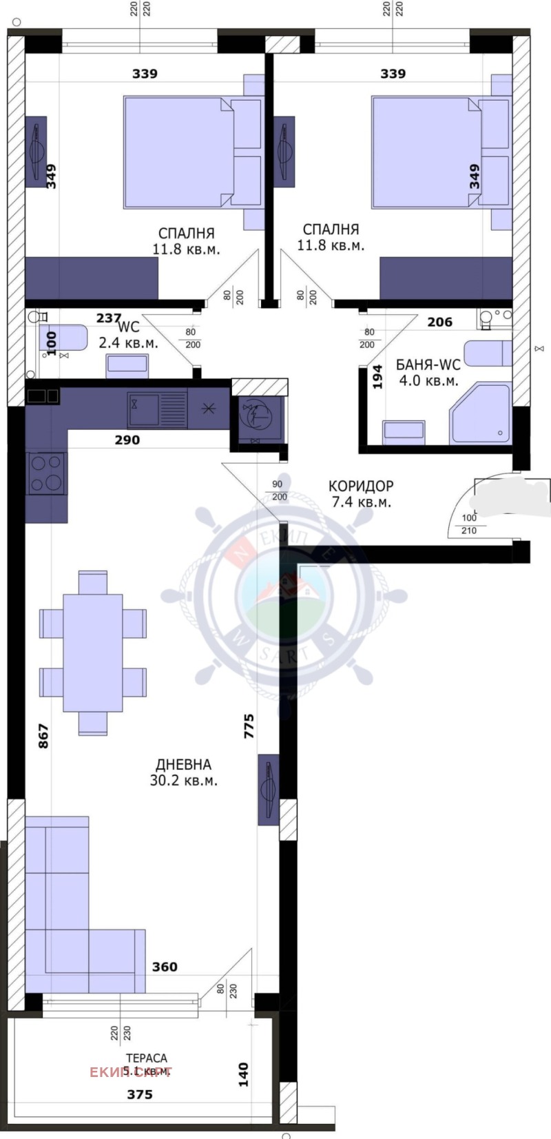 Продава 3-СТАЕН, гр. Варна, Кайсиева градина, снимка 1 - Aпартаменти - 49257056