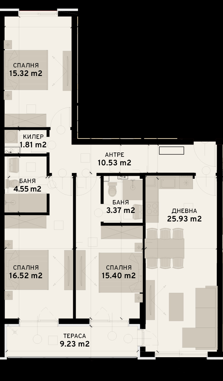 Продается  3 спальни София , Овча купел 2 , 132 кв.м | 54224339