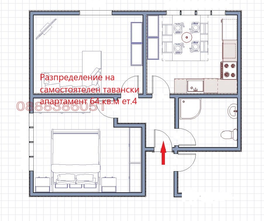 Продава ЕТАЖ ОТ КЪЩА, гр. Нова Загора, област Сливен, снимка 10 - Етаж от къща - 56166777