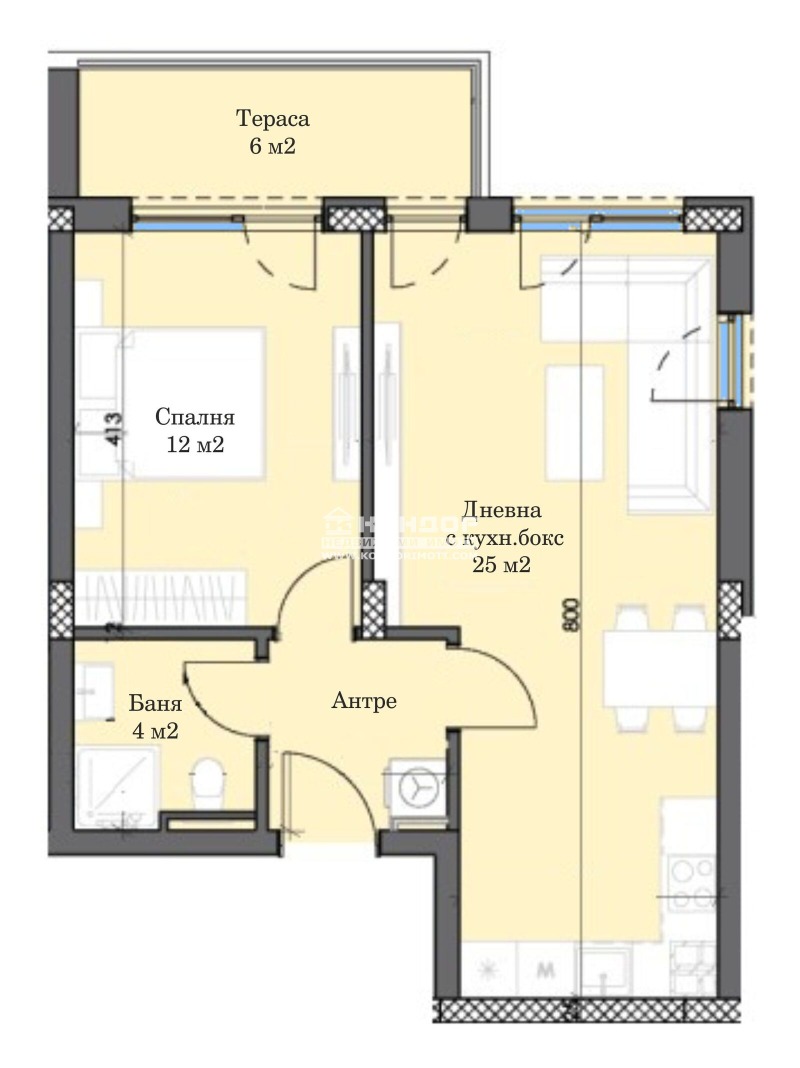 Продается  1 спальня Пловдив , Тракия , 72 кв.м | 76594015 - изображение [5]