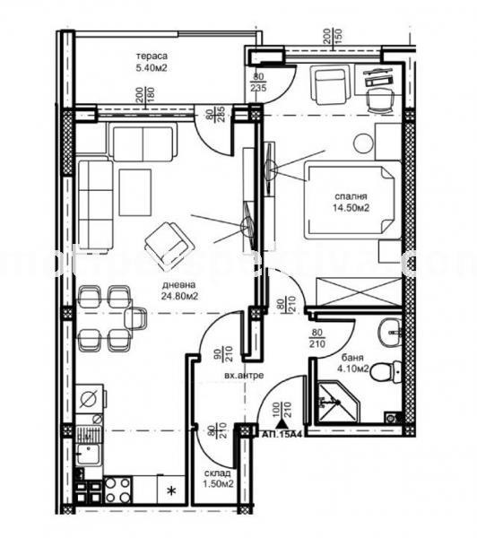 De vânzare  1 dormitor Plovdiv , Ciuciuc Parij , 64 mp | 75587139 - imagine [5]