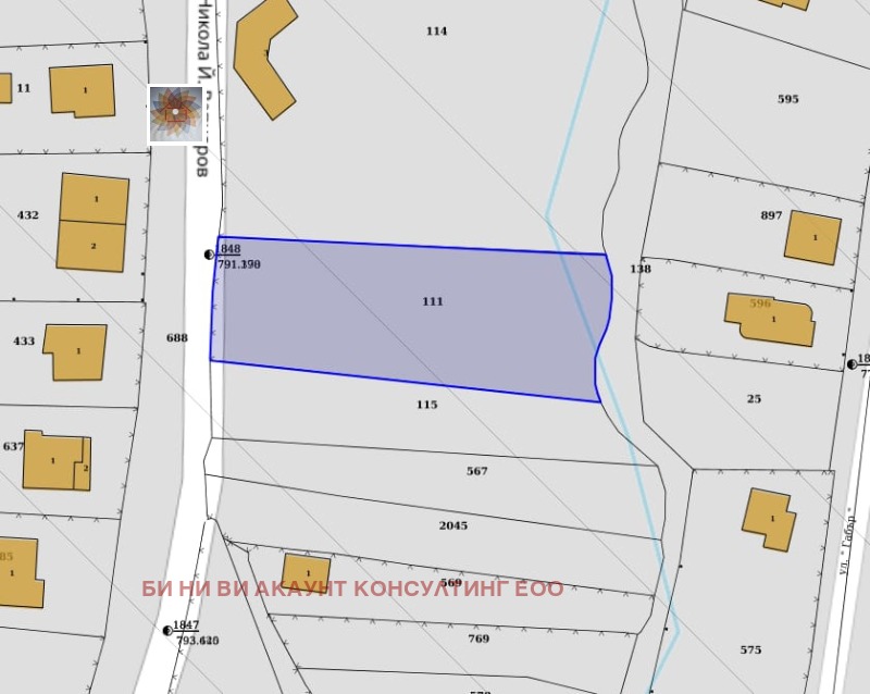 Продава ПАРЦЕЛ в град София, гр. Банкя - 1121 кв.м / 200 000 € » 391 166.00 лв., БИ НИ ВИ АКАУНТ КОНСУЛТИНГ ЕООД