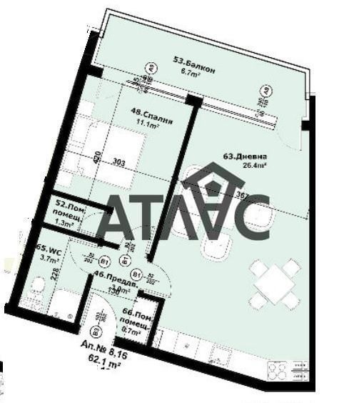 Till salu  1 sovrum Plovdiv , Hristo Smirnenski , 70 kvm | 30946552 - bild [3]