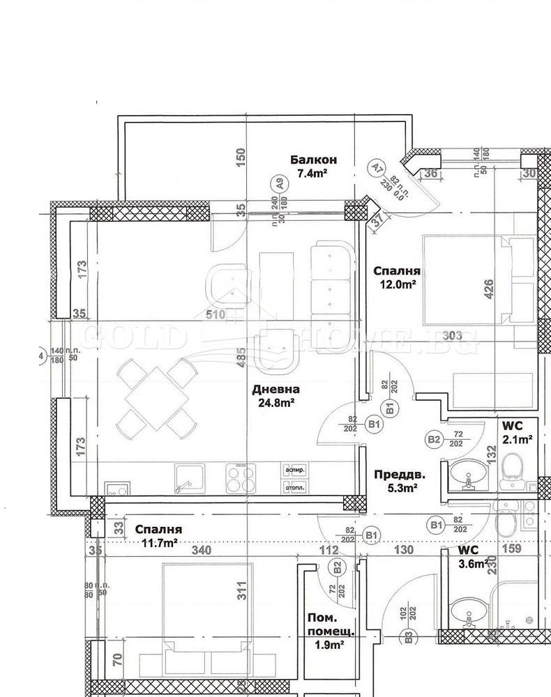 Продава 3-СТАЕН, гр. Пловдив, Остромила, снимка 1 - Aпартаменти - 48588113