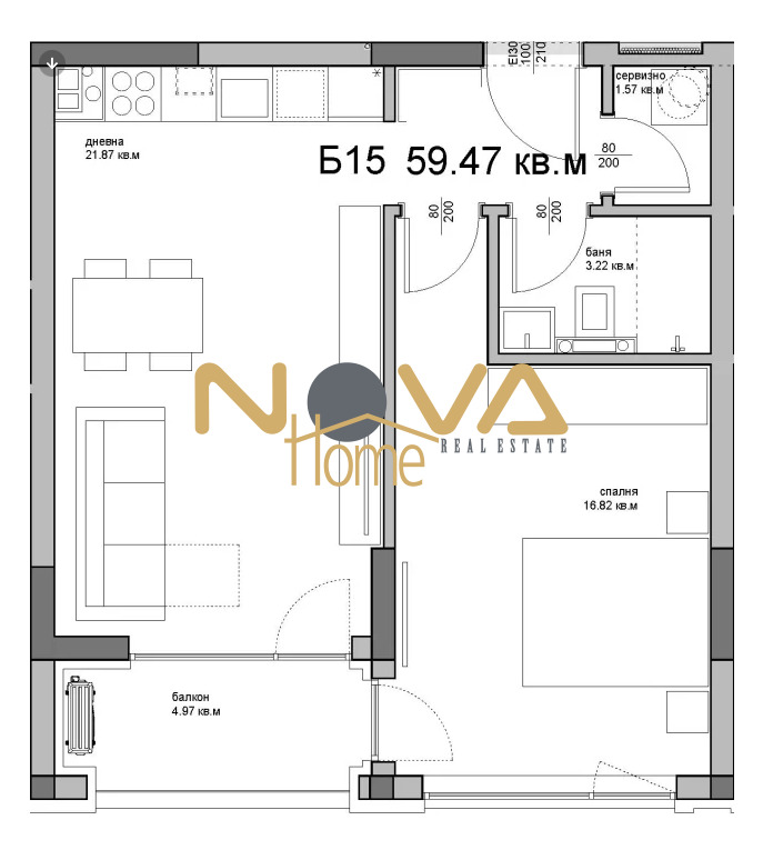 Продава 2-СТАЕН, гр. Варна, Аспарухово, снимка 13 - Апартаменти - 52862137