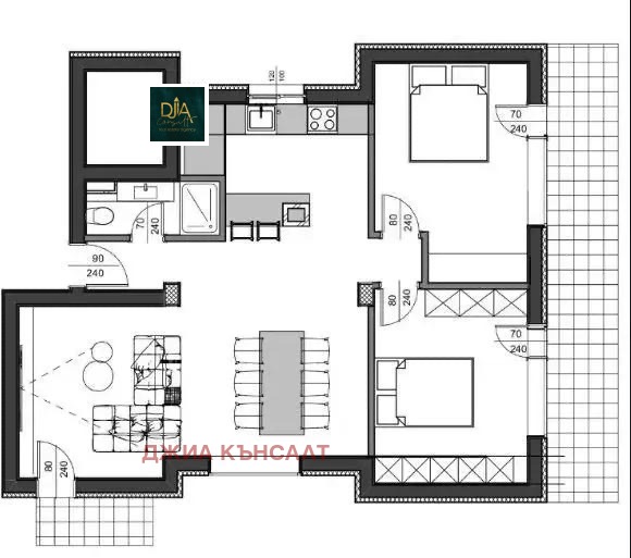 Продава 3-СТАЕН, гр. София, Кръстова вада, снимка 2 - Апартаменти - 52602695