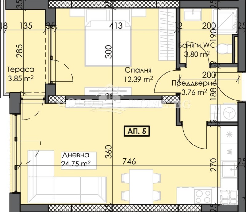 Продава  2-стаен град Пловдив , Тракия , 71 кв.м | 34253155 - изображение [4]