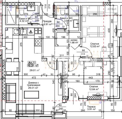 На продаж  2 спальні Пловдив , Тракия , 104 кв.м | 13722619