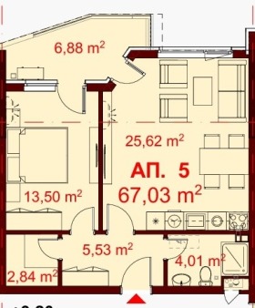 1 Schlafzimmer Slawejkow, Burgas 11