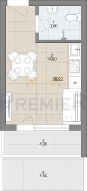 Продава  1-стаен град Варна , к.к. Чайка , 29 кв.м | 71344807