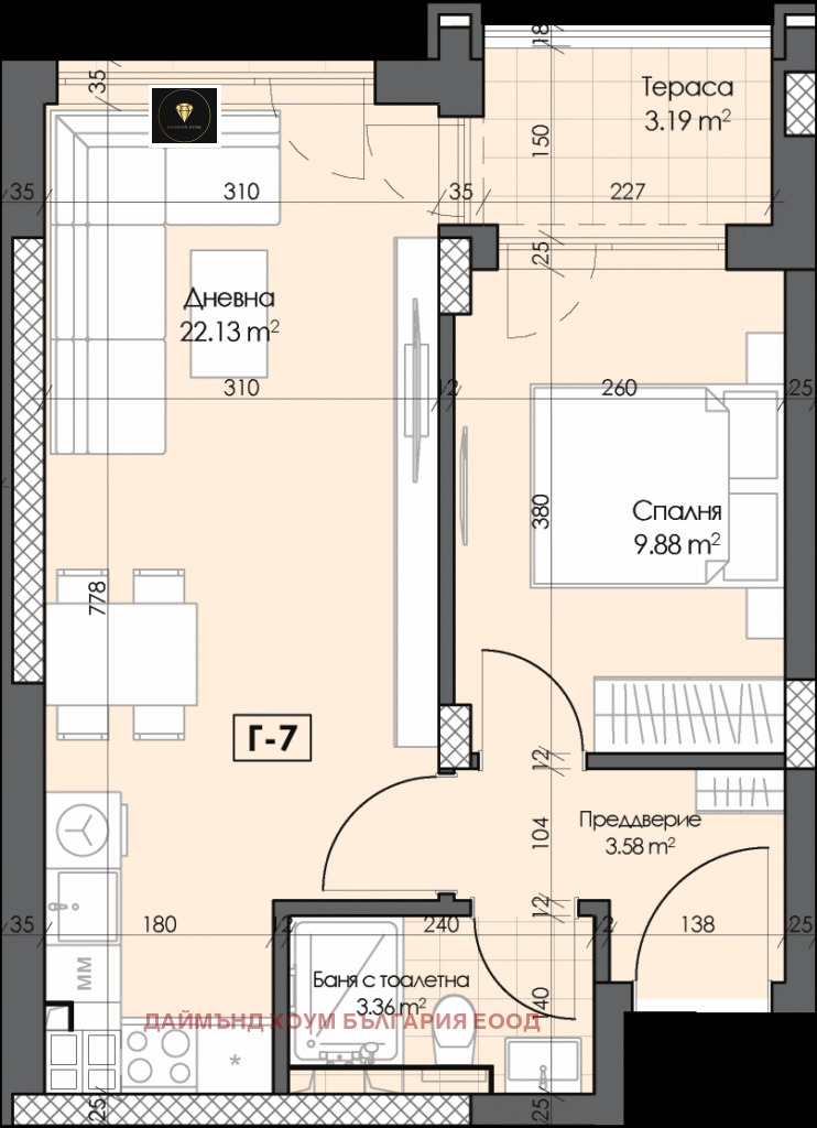 Til salg  1 soveværelse Plovdiv , Gagarin , 60 kvm | 68394247 - billede [2]