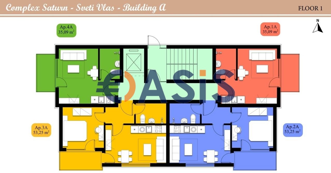 Продава 2-СТАЕН, гр. Свети Влас, област Бургас, снимка 15 - Апартаменти - 53826258