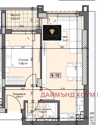 De vânzare  1 dormitor Plovdiv , Gagarin , 61 mp | 73951807 - imagine [2]