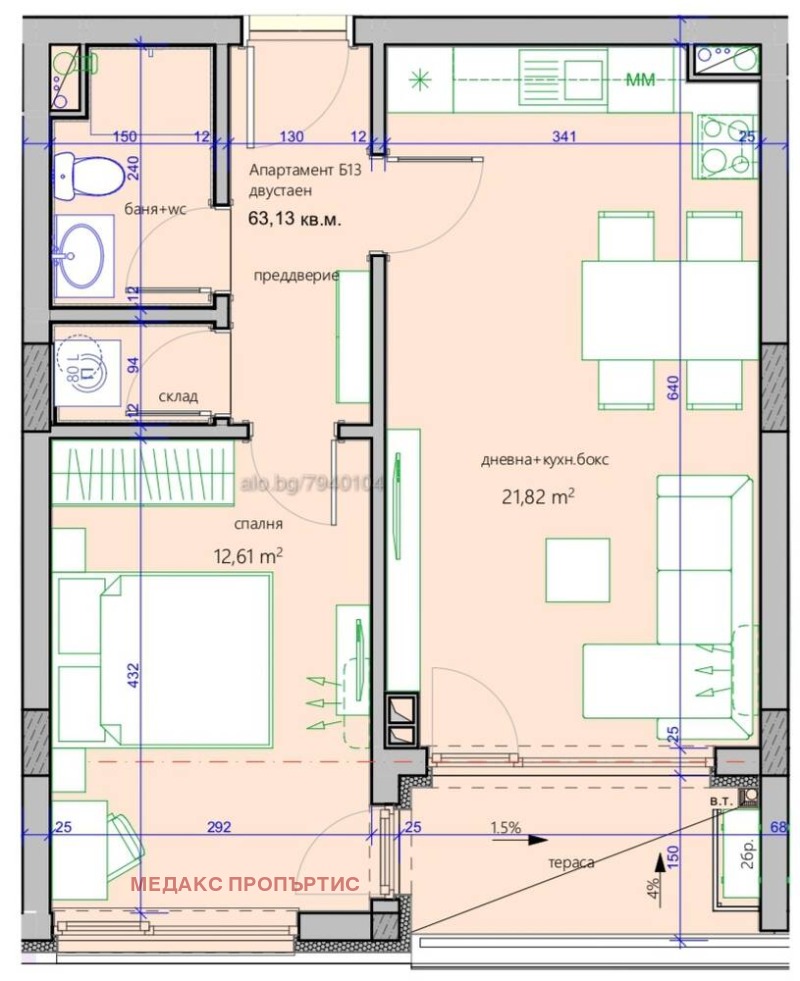 Продава 2-СТАЕН, гр. Бургас, област Бургас, снимка 2 - Aпартаменти - 47424517