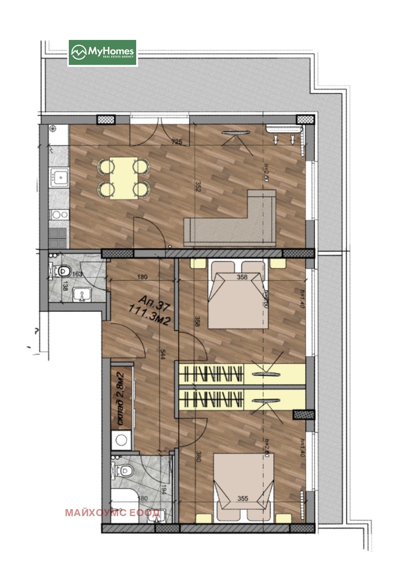 Продается  2 спальни София , Овча купел 1 , 130 кв.м | 12584581 - изображение [7]