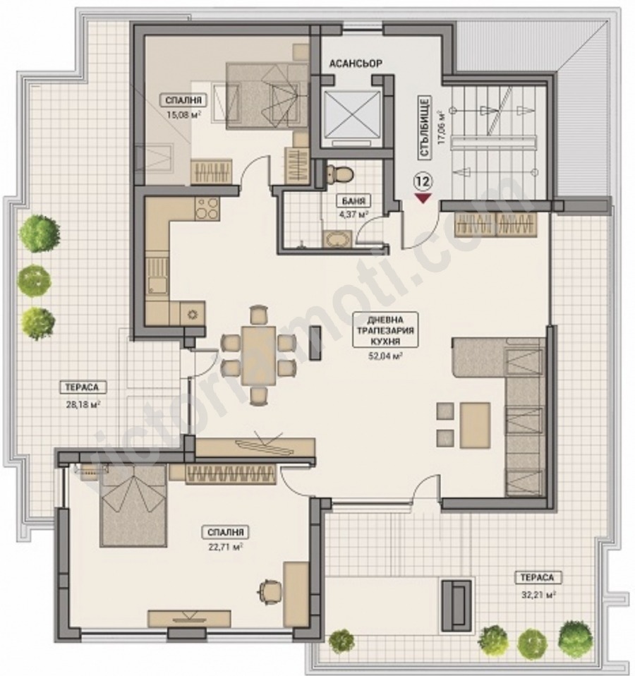 Продава 3-СТАЕН, гр. Велико Търново, Център, снимка 4 - Апартаменти - 53874245