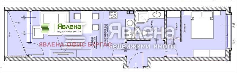 En venta  1 dormitorio región Burgas , Pomorie , 67 metros cuadrados | 86571908