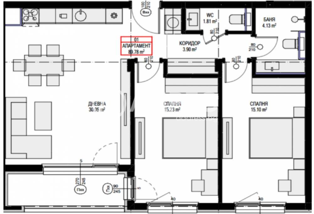 Продава 3-СТАЕН, гр. София, Овча купел 2, снимка 3 - Апартаменти - 53165542