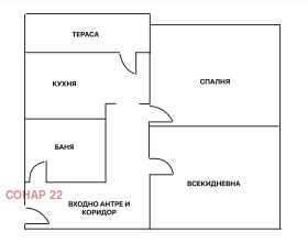 1 спальня Изток, Перник 1