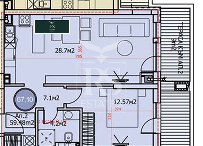 Satılık  1 yatak odası Sofia , Dragalevci , 67 metrekare | 10495187 - görüntü [7]