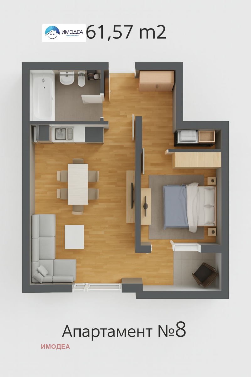En venta  1 dormitorio Veliko Tarnovo , Zona B , 73 metros cuadrados | 68844680