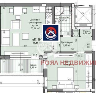 Zu verkaufen  1 Schlafzimmer Plowdiw , Zapaden , 72 qm | 99207374 - Bild [4]