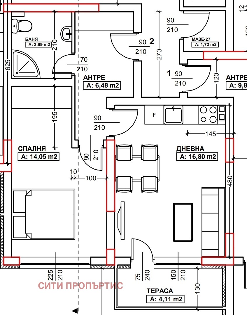 Продава 2-СТАЕН, гр. Благоевград, Широк център, снимка 2 - Апартаменти - 53734758