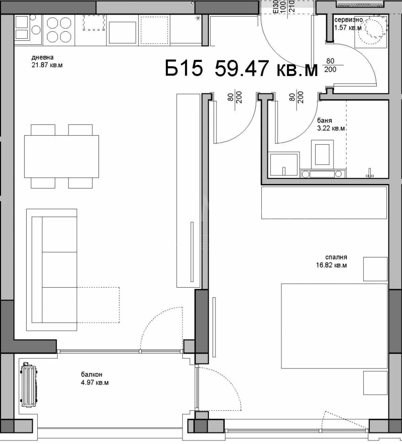 Продава  2-стаен град Варна , Аспарухово , 69 кв.м | 94717477 - изображение [13]