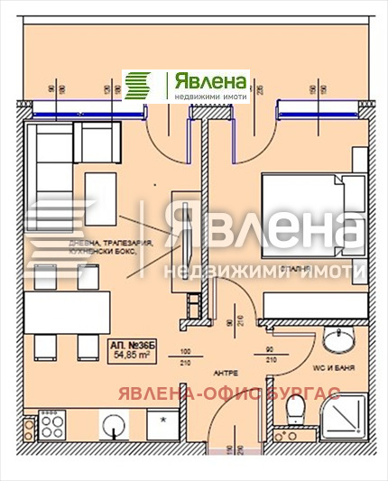 En venta  1 dormitorio región Burgas , Pomorie , 68 metros cuadrados | 47521754 - imagen [2]