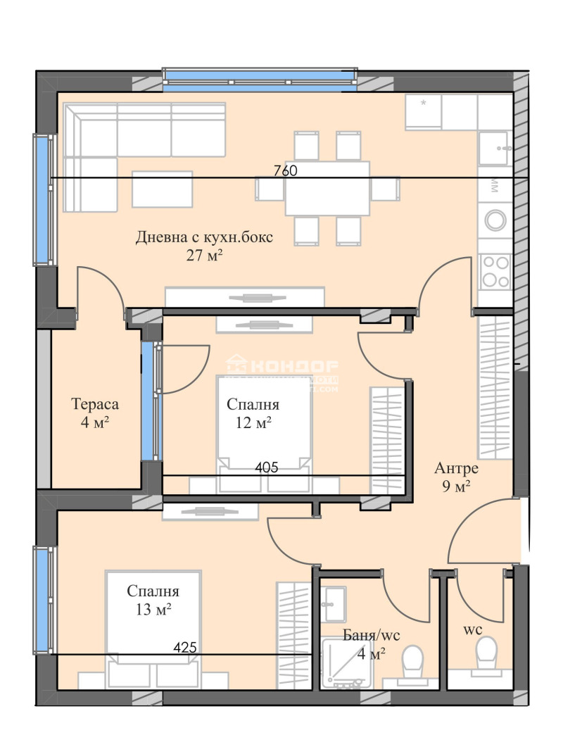 Na prodej  2 ložnice Plovdiv , Karšijaka , 101 m2 | 65170687 - obraz [7]