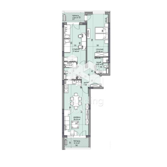 Zu verkaufen  2 Schlafzimmer Plowdiw , Gagarin , 122 qm | 87010765 - Bild [2]