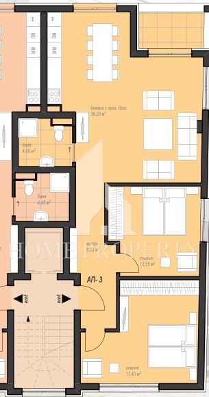 Продава 3-СТАЕН, гр. София, в.з.Киноцентъра 3 част, снимка 4 - Aпартаменти - 49452941