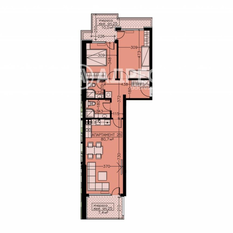 Till salu  2 sovrum Sofia , Manastirski livadi , 117 kvm | 94827623 - bild [5]
