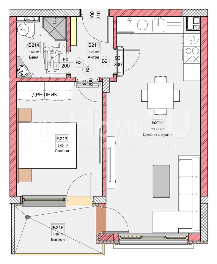 Продава  2-стаен град Варна , Владислав Варненчик 1 , 63 кв.м | 67011107 - изображение [3]