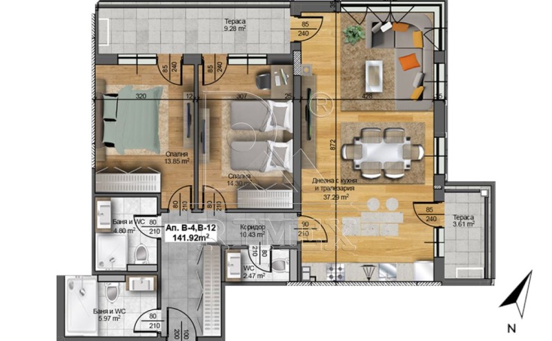 Продается  2 спальни Пловдив , Западен , 142 кв.м | 27196791 - изображение [2]