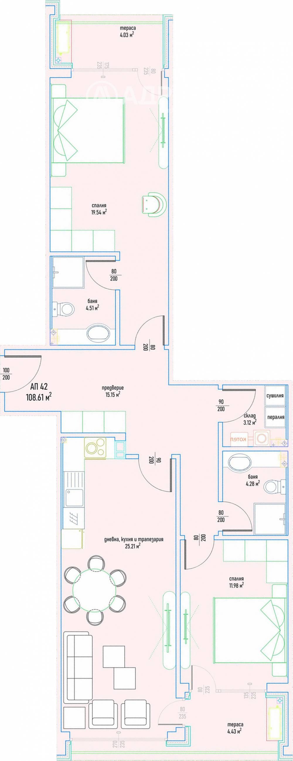 Продава 3-СТАЕН, гр. София, Малинова долина, снимка 4 - Апартаменти - 54352572