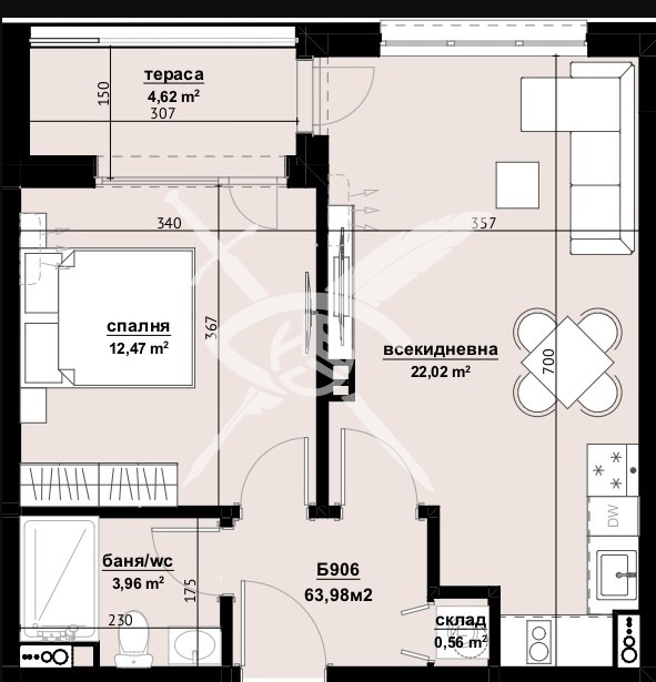 Продава 2-СТАЕН, гр. Бургас, Изгрев, снимка 2 - Aпартаменти - 48321624