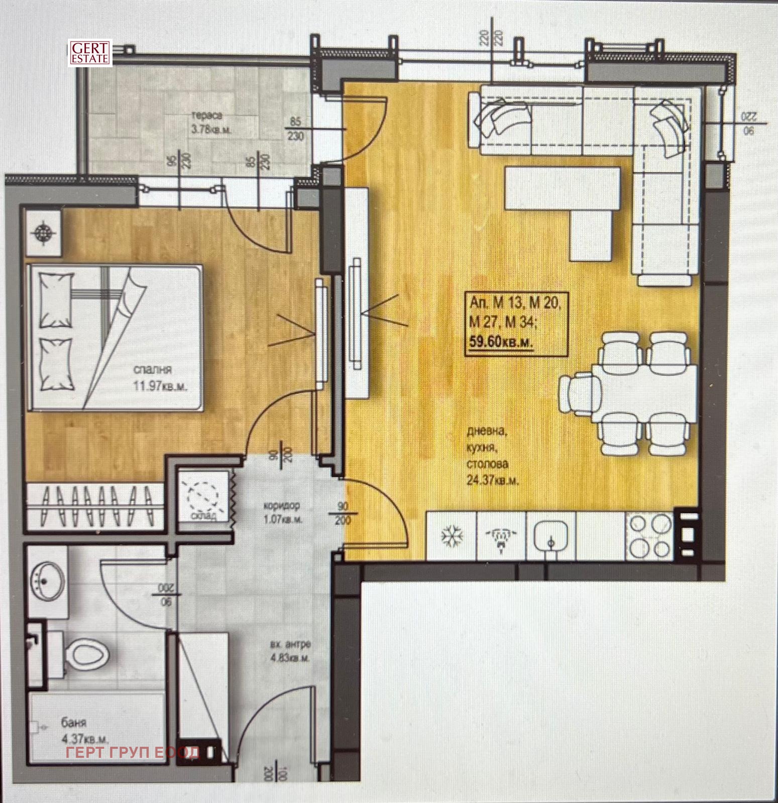Продава 2-СТАЕН, гр. Пловдив, Христо Смирненски, снимка 4 - Апартаменти - 44744185