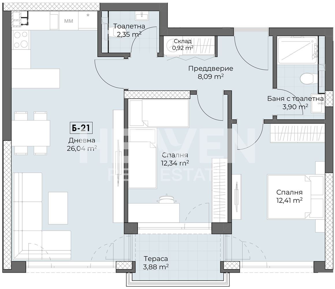 Продава 3-СТАЕН, гр. Пловдив, Беломорски, снимка 2 - Апартаменти - 54052810