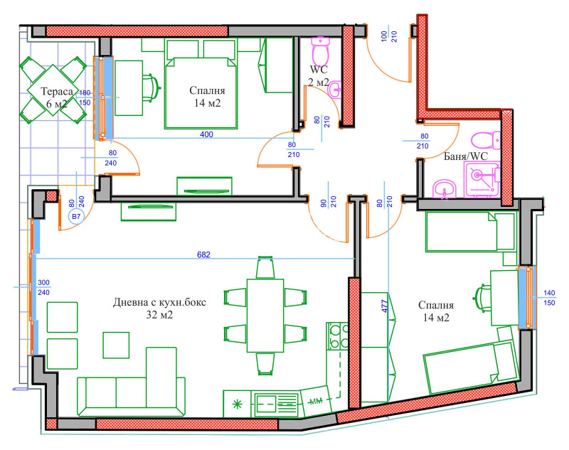 À venda  2 quartos Plovdiv , Centar , 106 m² | 44224573 - imagem [2]